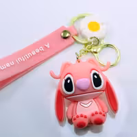 جاکلیدی سیلیکونی طرح اسنیچ صورتی A beautiful name