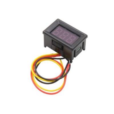 مجموعه 4 عددی ماژول ولتمتر 0v-100v سایز 0.36 اینچ 3 سیمه روپنلی قرمز