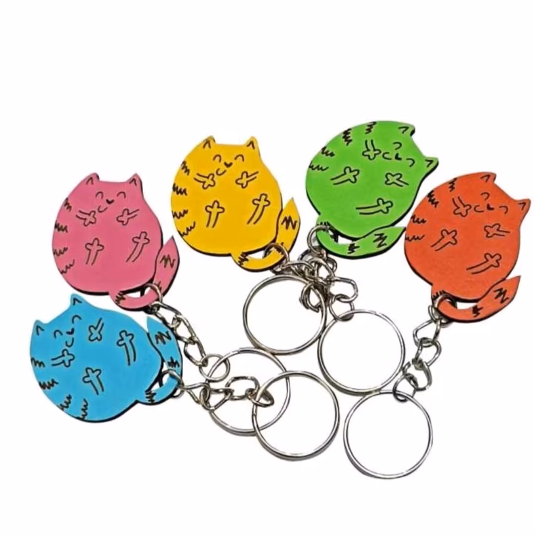دسته کلید طرح گربه ملوس بسته 5 تایی
