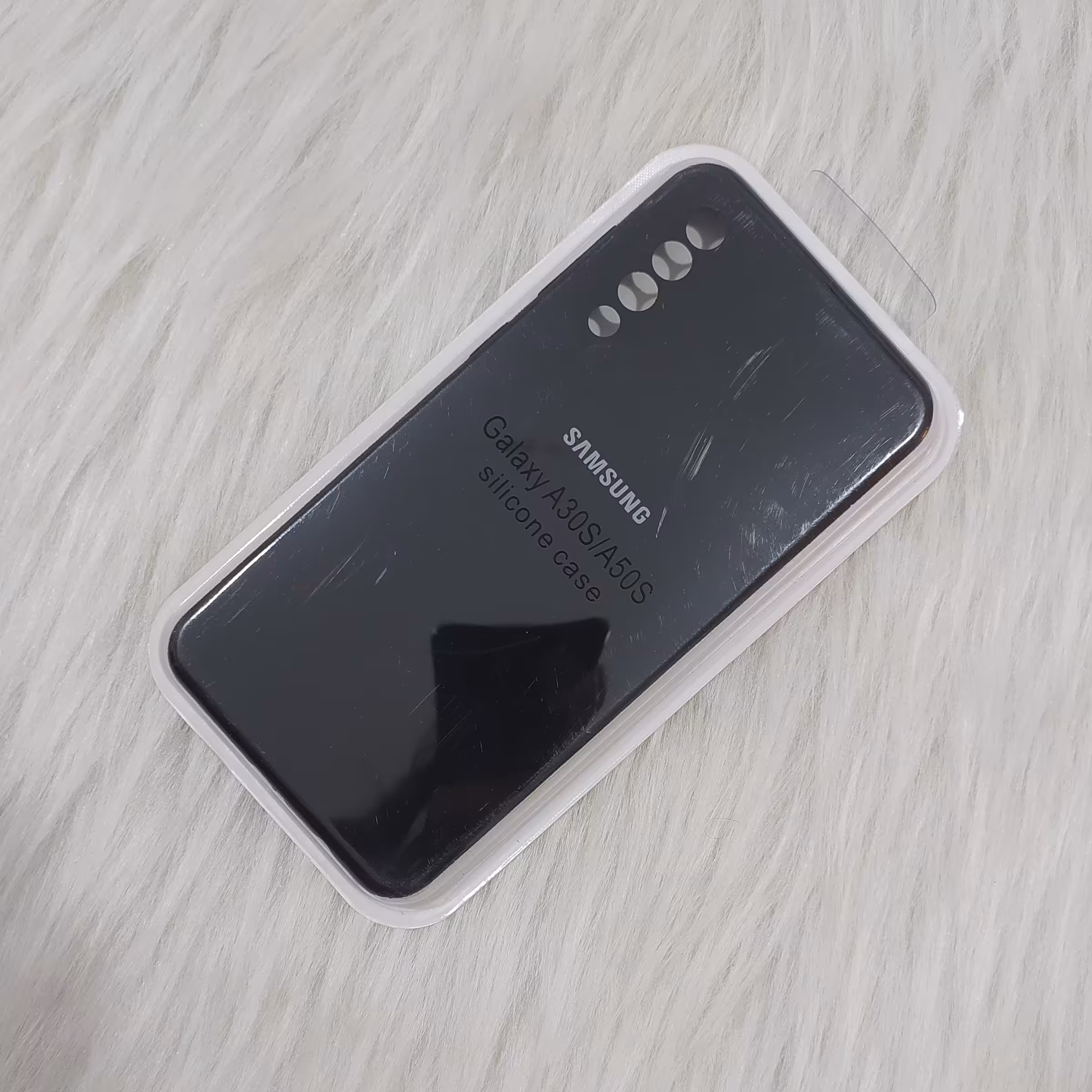 گارد سامسونگ A30s  و A50 و A50s سیلیکونی اورجینال پاکنی ویتنام محافظ لنز دار رنگ مشکی 