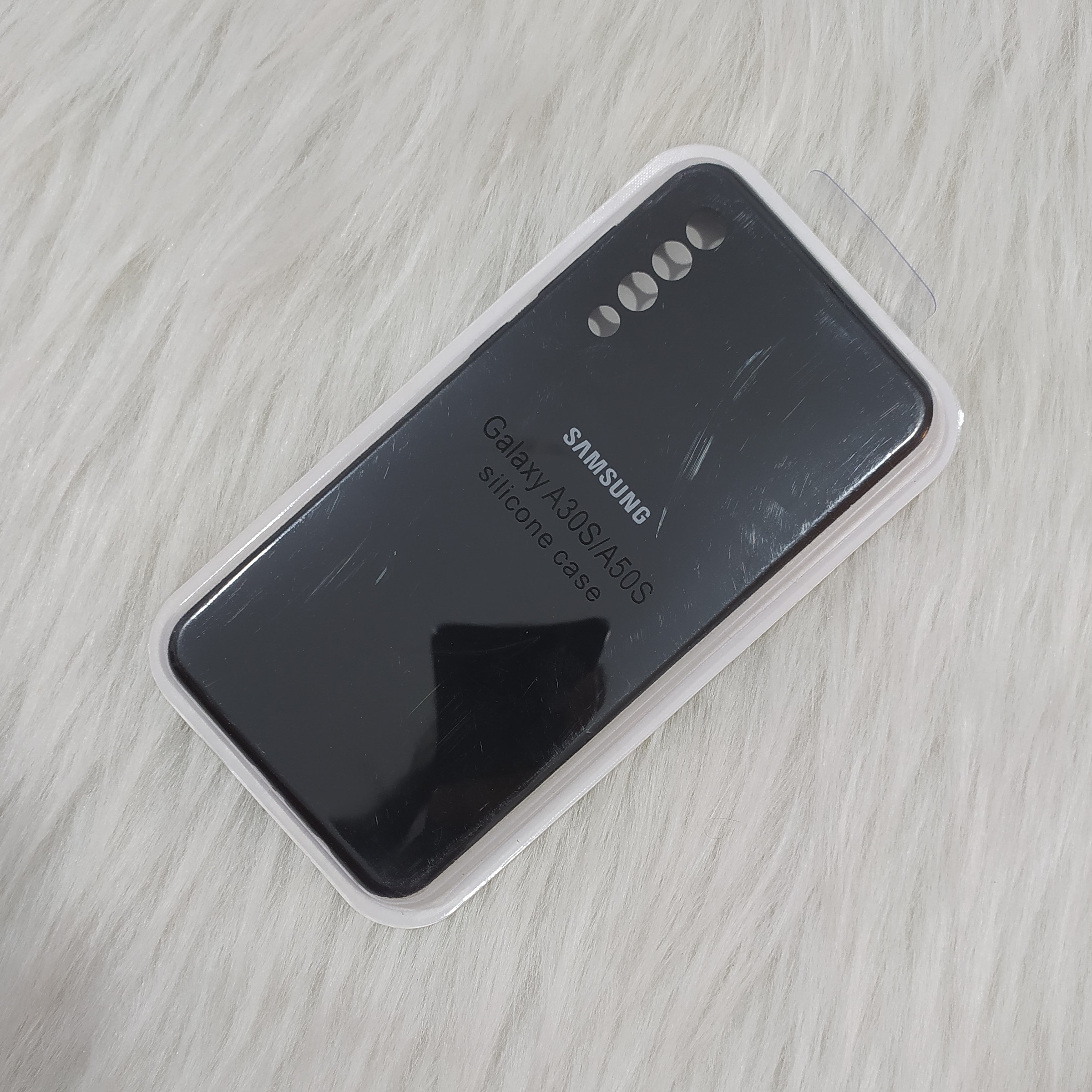 گارد سامسونگ A30s  و A50 و A50s سیلیکونی اورجینال پاکنی ویتنام محافظ لنز دار رنگ مشکی 