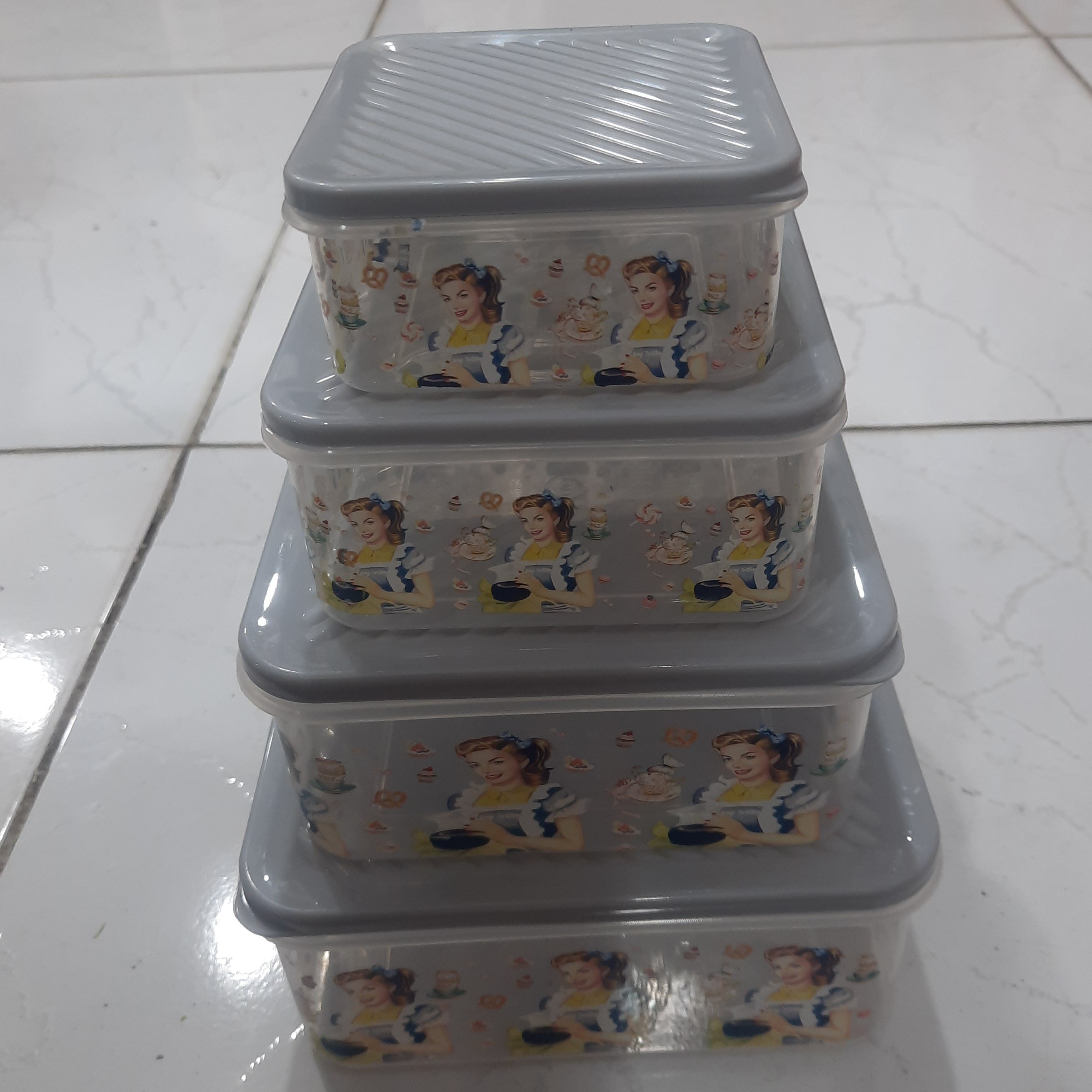 ظرف فریزری ظرف یخچالی ظرف چهار عددی ظرف در دار