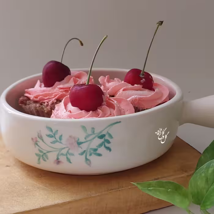 تابه گلدار  سرامیکی به قطر 14 سانت(هزینه ارسال پس کرایه)