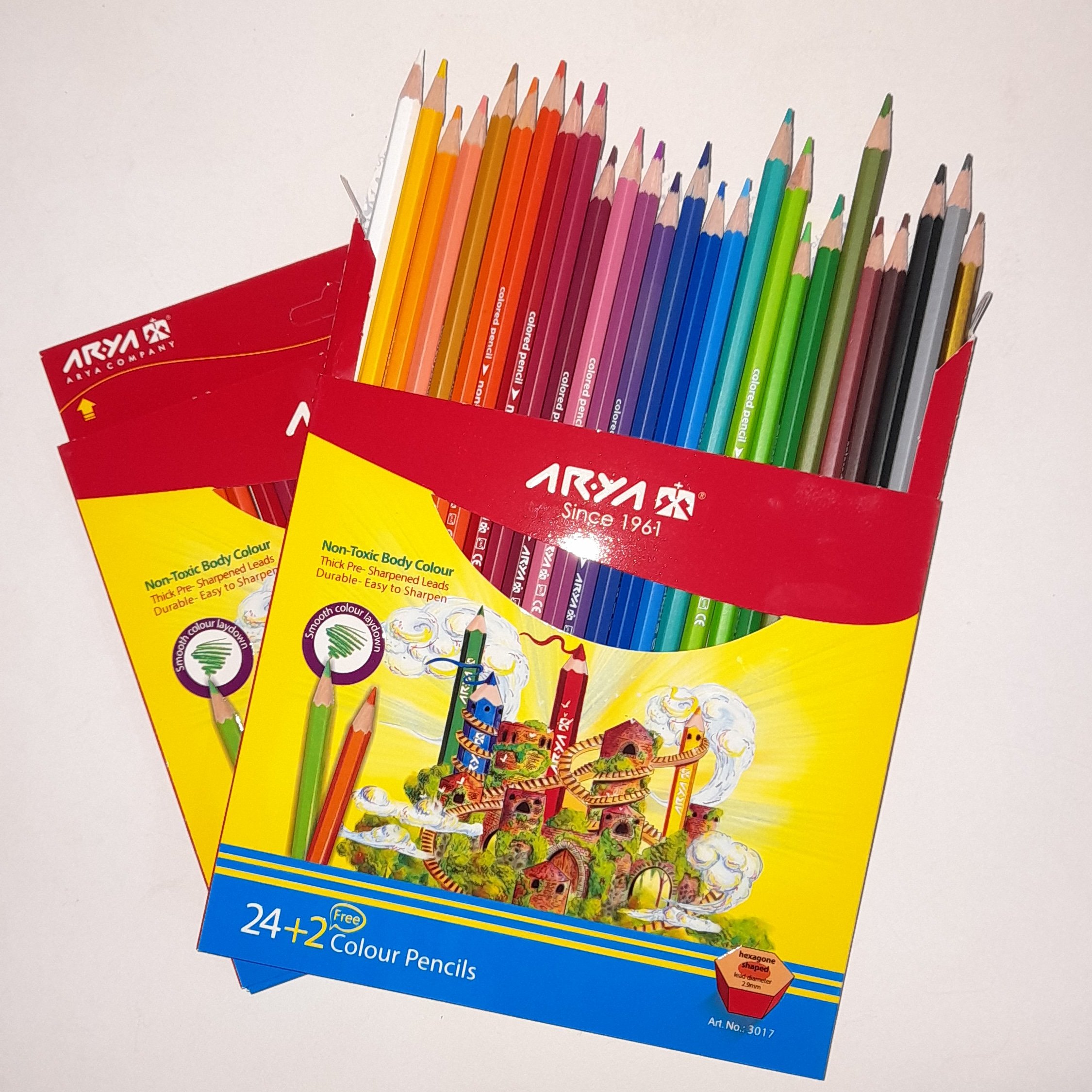 مداد 24رنگ آریا