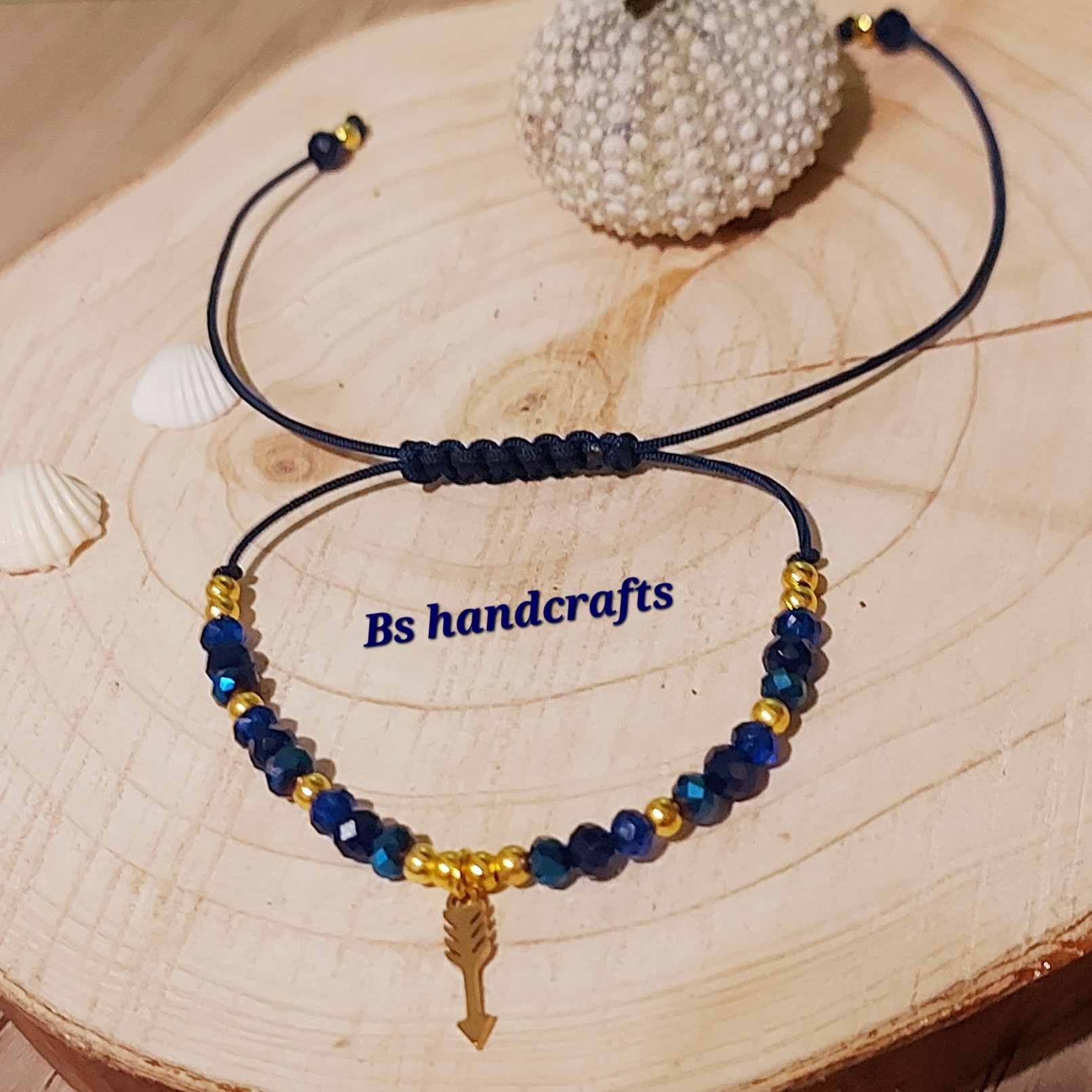 دستبند فلش - پلاک استیل رنگ ثابت و سنگ کریستال با بند قابل تنظیم