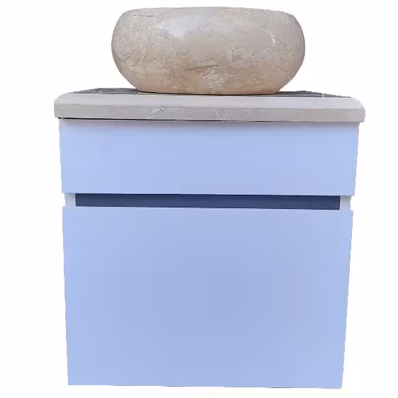 روشویی کابینتی مدل سانا ابعاد 40 در 50 تمام پی وی سی صفحه و کاسه سنگی نسکافه ایی ارسال ویژه به سراسر ایران
