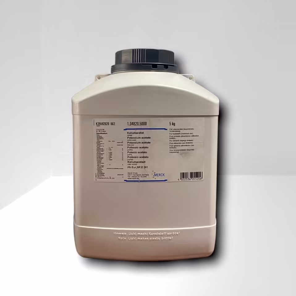 پتاسیم استات برند مرک کد مرک 104820 پک 5 کیلویی