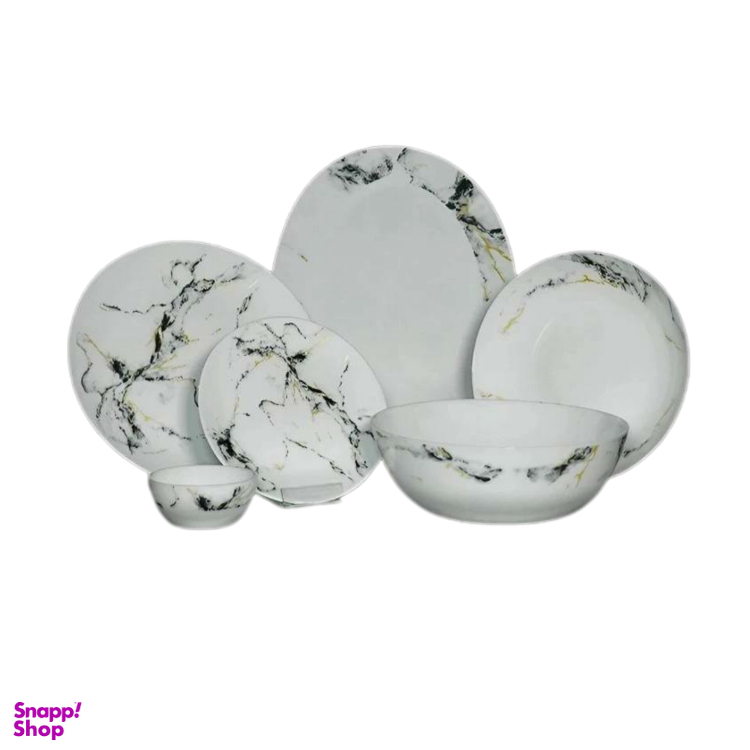 سرویس غذاخوری 26 پارچه دینو مدل سنگی