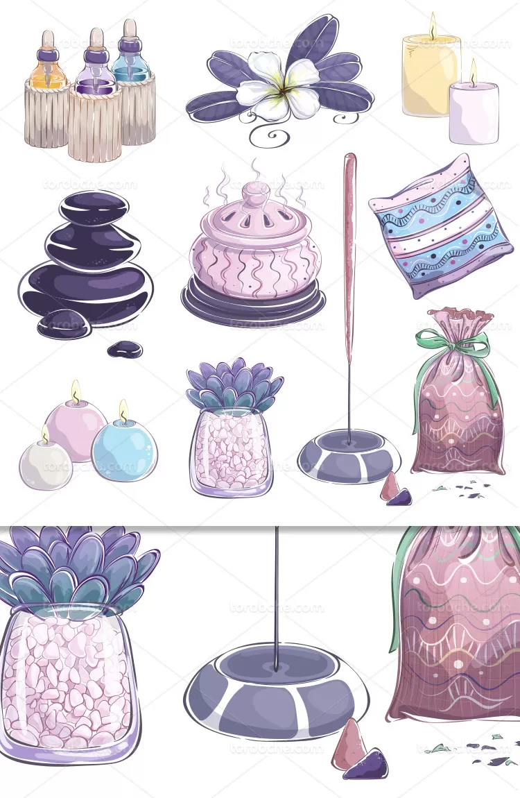 وکتور ابزار ماساژ خلاقانه | گرافیک با طعم تربچه