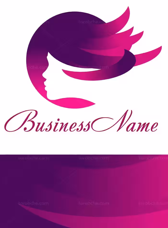 وکتور طرح لوگوی آرایشی و بهداشتی بنفش - گرافیک با طعم تربچه