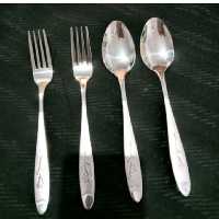 قاشق و چنگال گل میخک 12پارچ ضخیم 420 گرمی