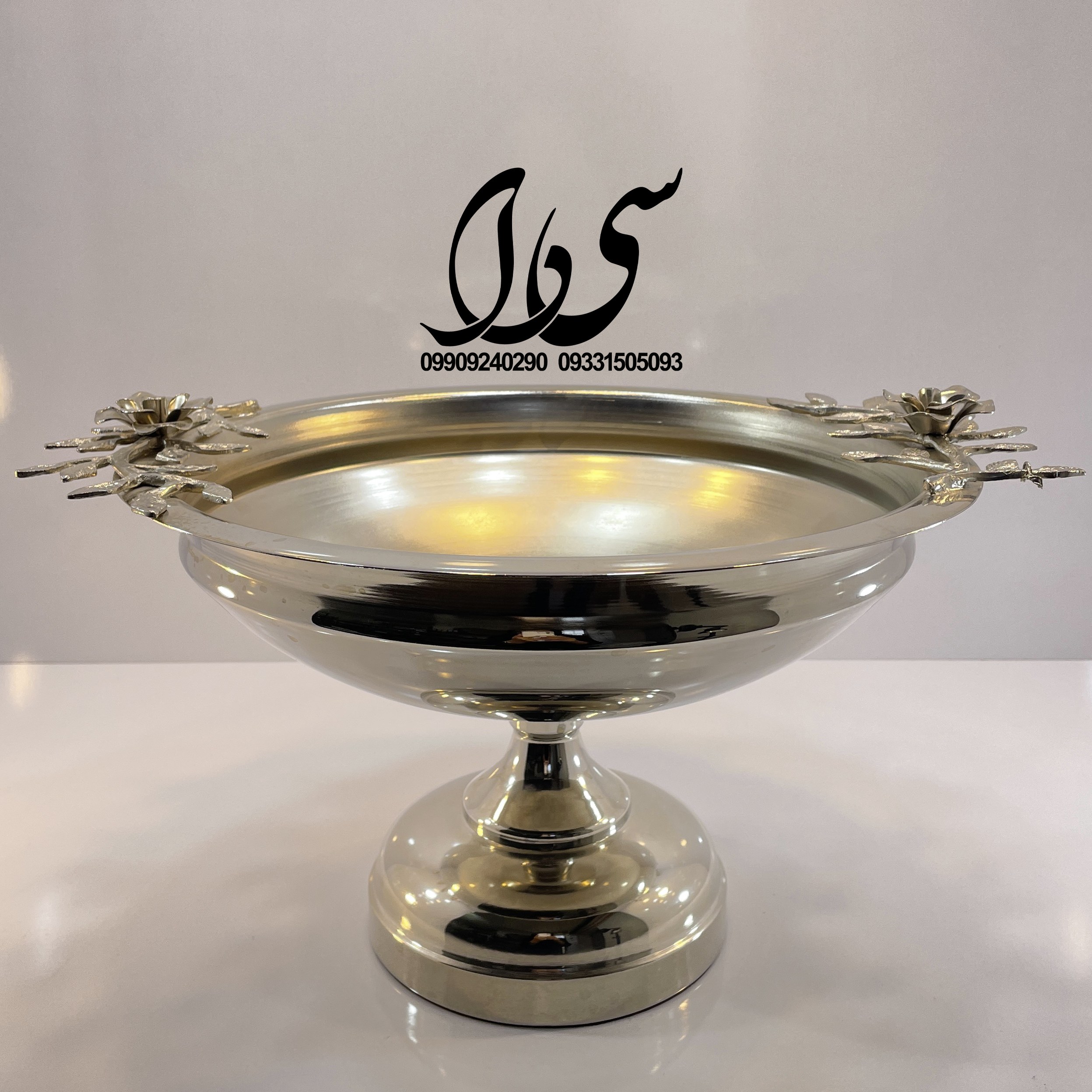 میوه خوری یاس نقره ای فلز آبکاری نیکل
به قیمت کارخانه ارسال مستقیم از کارخانه