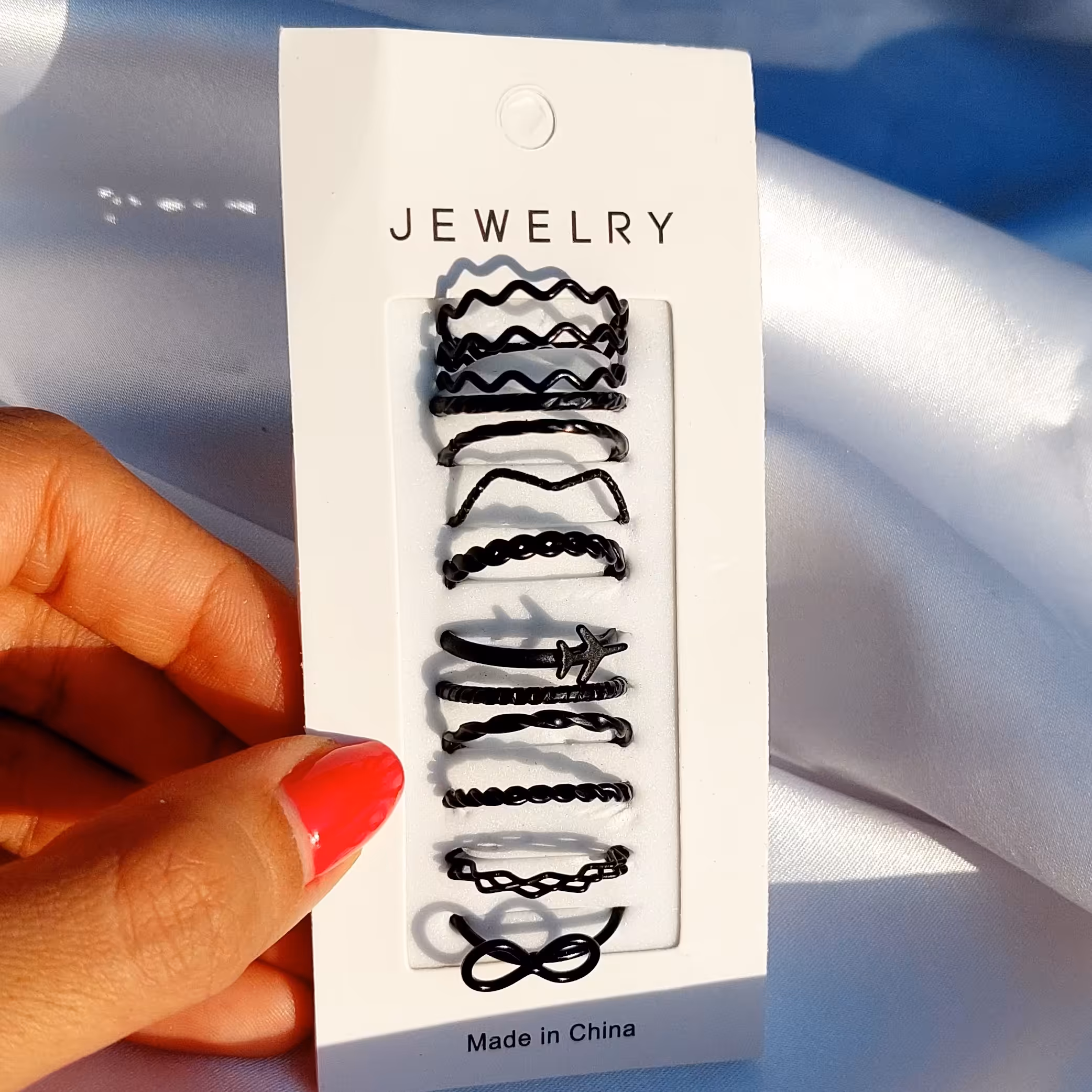 پک انگشتر 11 تایی فری سایز 