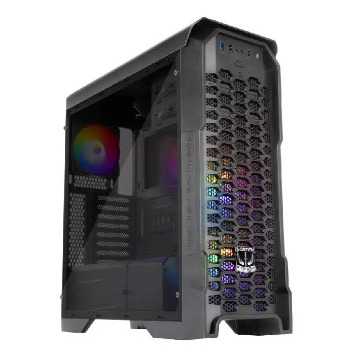 کیس گیمینگ گرین مدل STRIKER FRGB