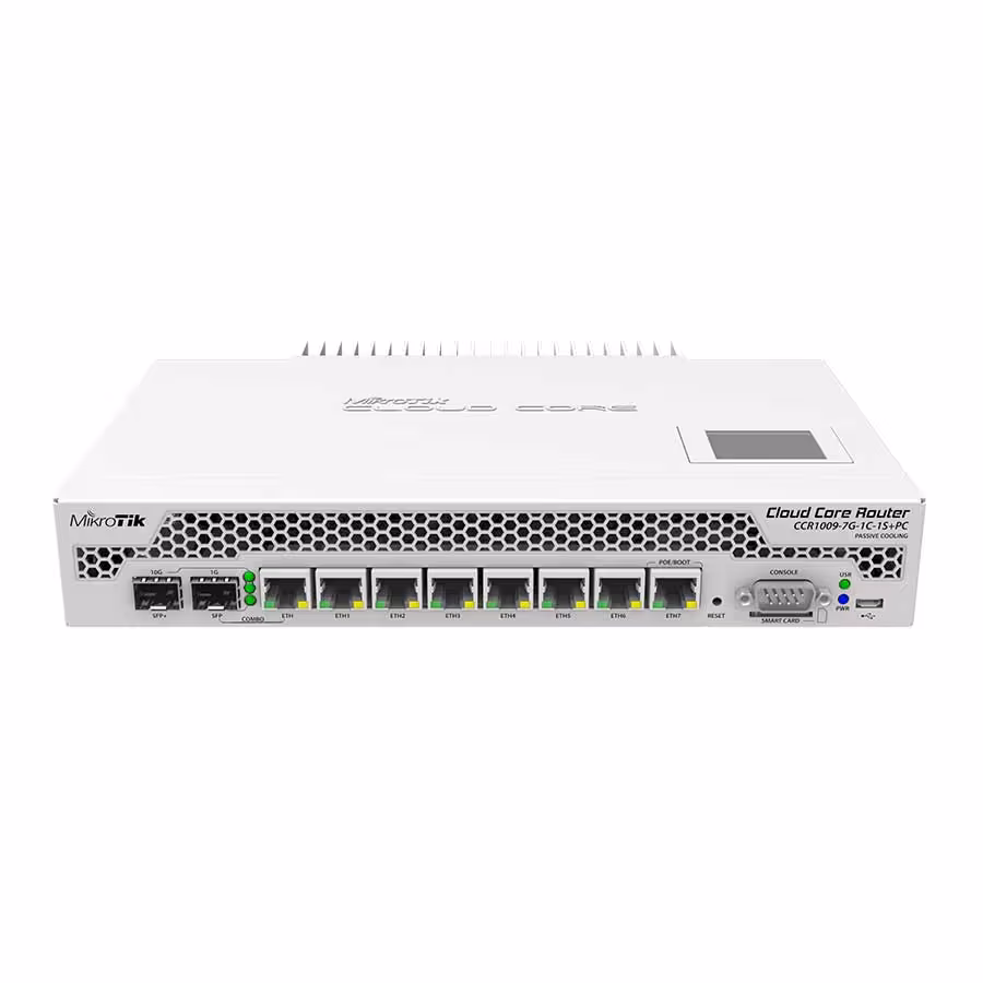 قیمت و خرید روتر گیگابیت میکروتیک مدل CCR1009-7G-1C-1S PC | یاس ارتباط