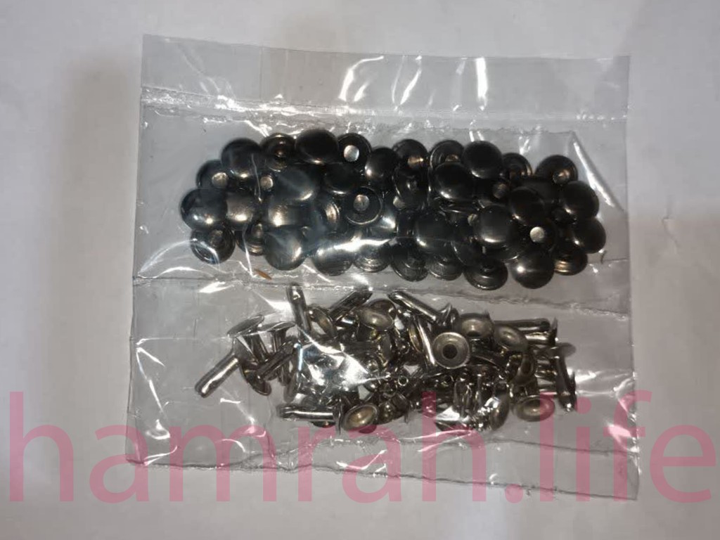 پرچ زیر و رو کف 9 (بلک نیکل) پایه 12 (کروم) یک رو