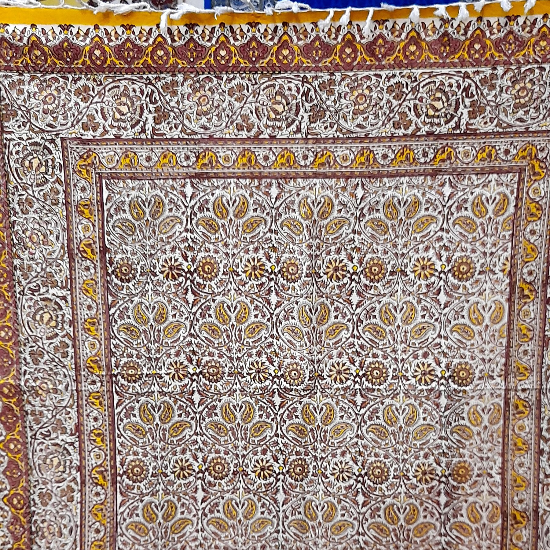 رومیزی زرد رنگ صادراتی