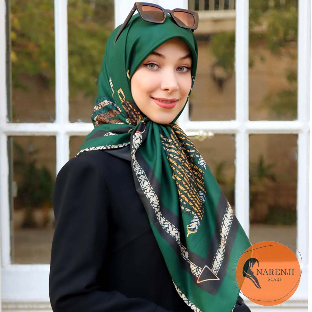 روسری حریر مجلسی قواره 100