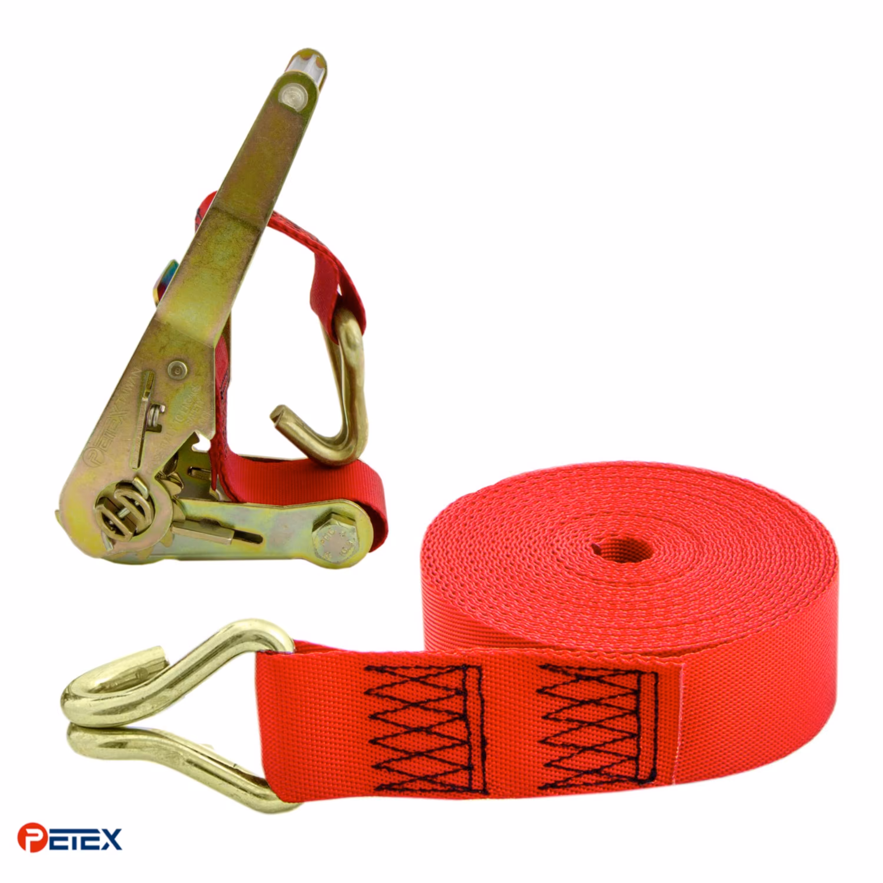 تسمه جغجغه 10 متری با مقاومت 3000 کیلوگرم با نوار پلی استر قرمز ارتشی