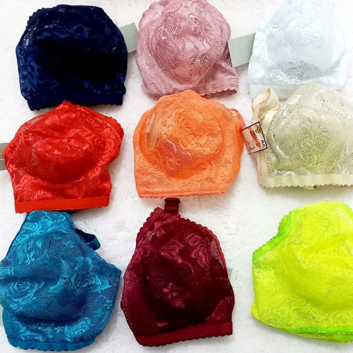 سوتین توری پرسی کاملا راحت تورش خیلی نرمه موجودی فقط یک عددرنگ فسفری سایز70