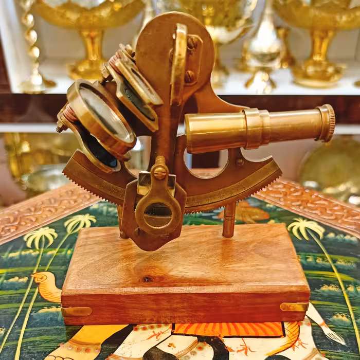 دستگاه سکستانت انتیک ناوبری انگلیسی کار خاص و شیک مناسب برای کلکسیون