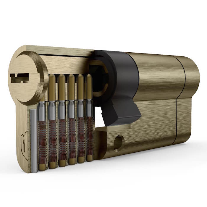 سیلندر قفل درب تنسر مدل زیتونی ساتن سایز 70 کلیدکامپیوتری