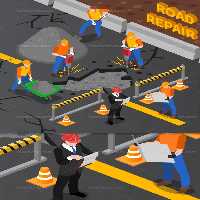 وکتور ایزومتریک جاده سازی | گرافیک با طعم تربچه