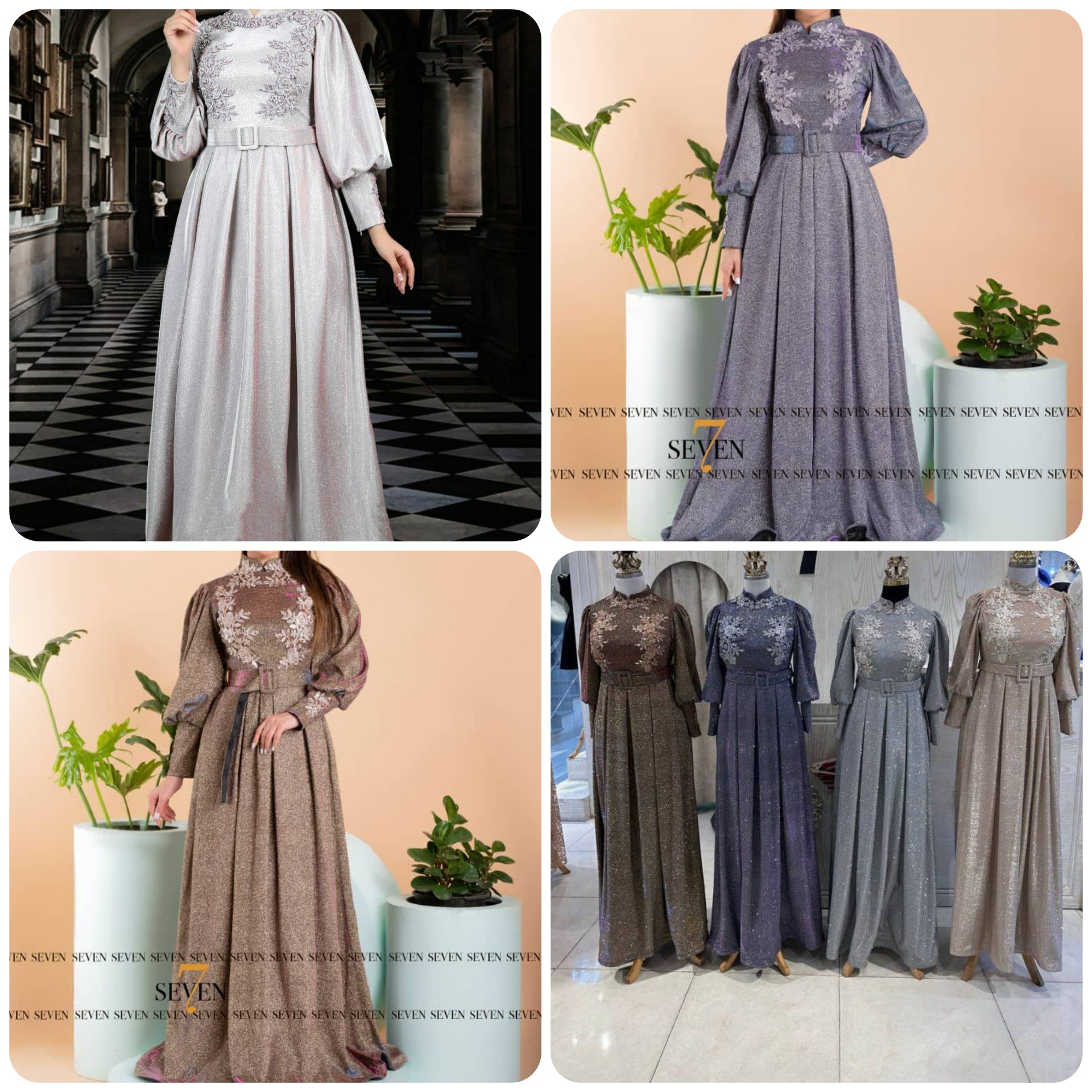پیراهن مجلسی پوشیده لمه ترک