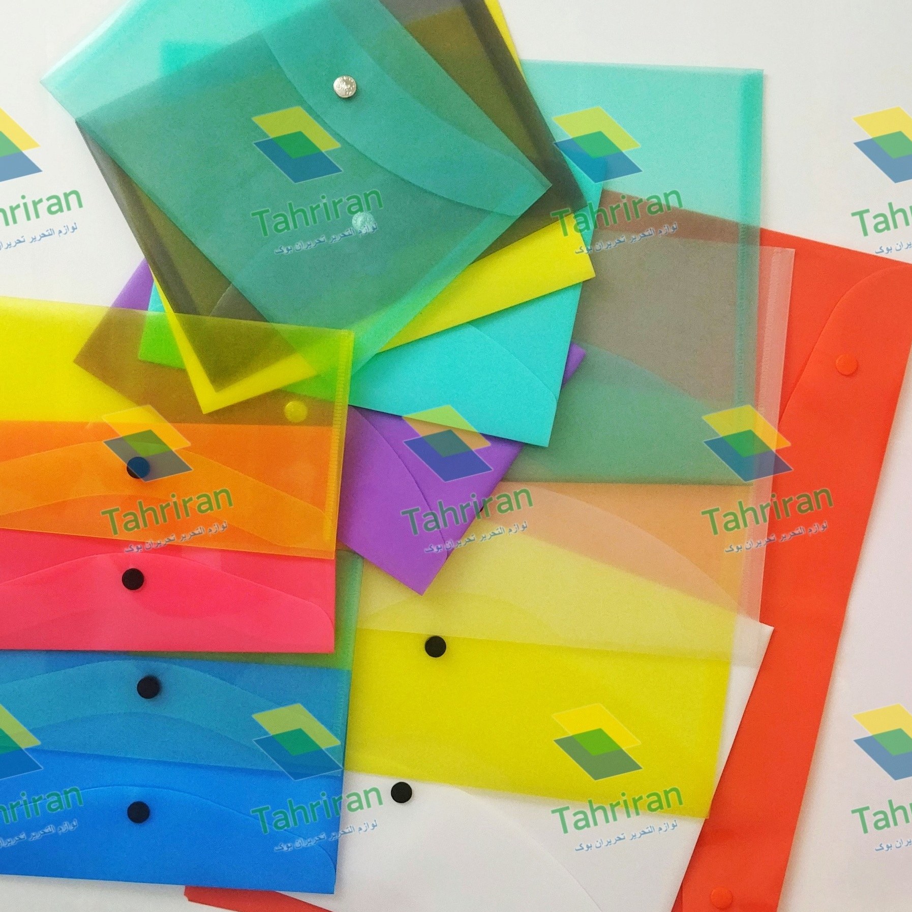 پوشه دکمه دار رنگی 