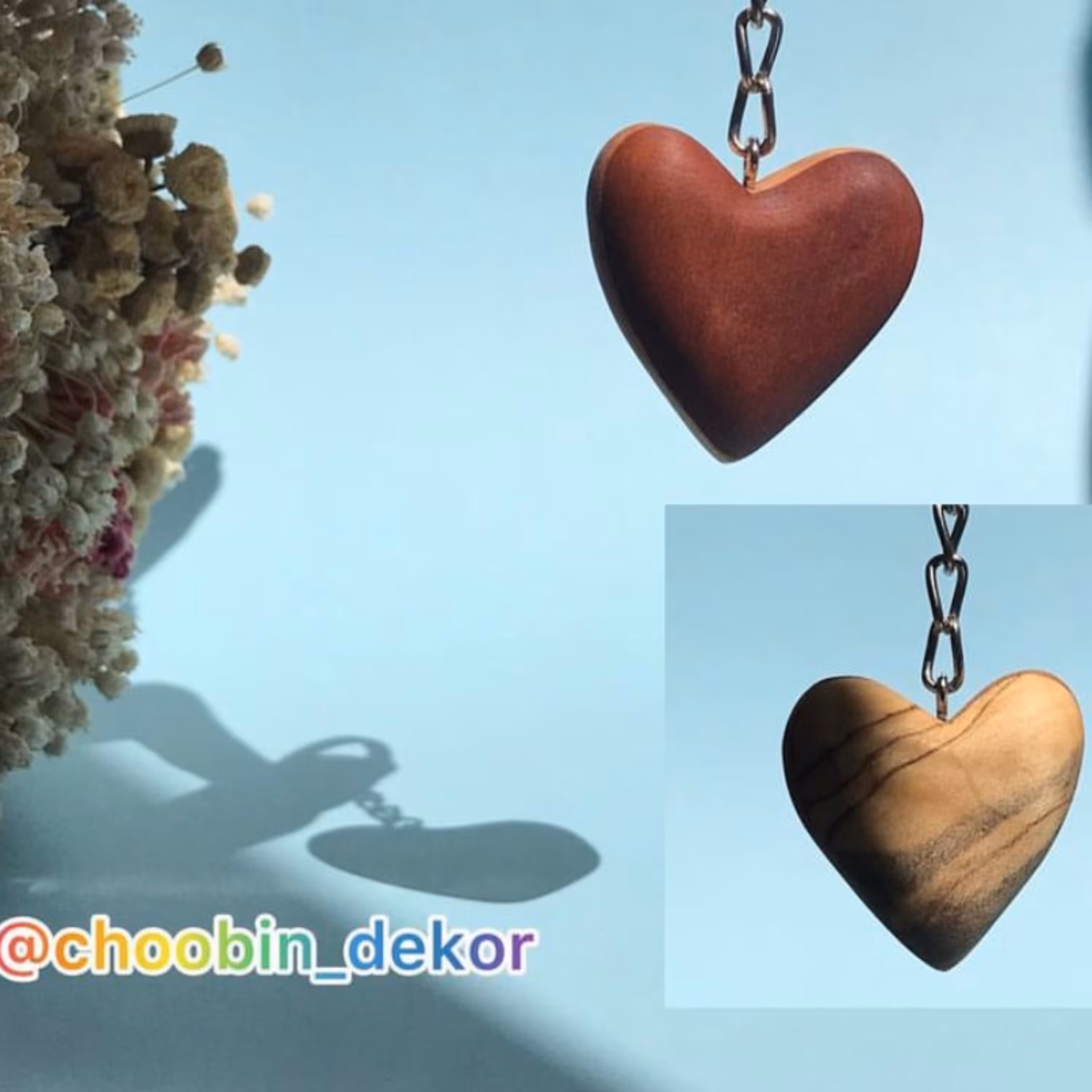 جاکلیدی چوبی قلب