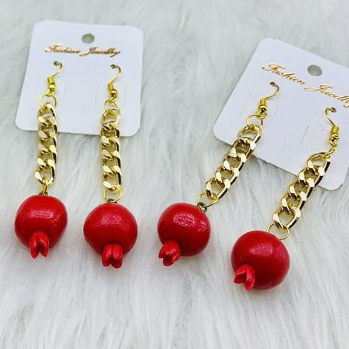 گوشواره کارتیر و انار رنگ ثابت 