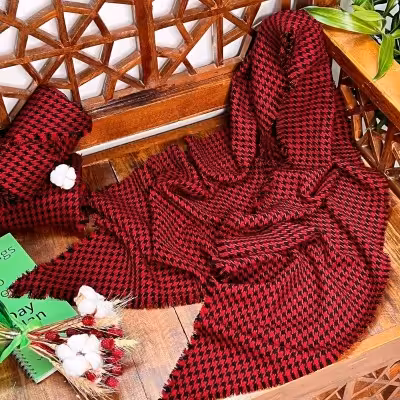 شال کشمیر پاییزه پیچازی رنگ چری