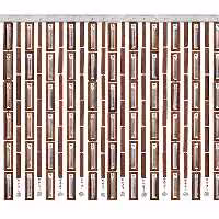 پرده آویز ترکیبی چوب و کریستال مدل آریا عرض150 ارتفاع 150 سانتیمتر(قهوه ای)