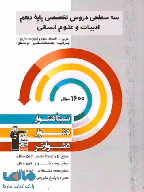 سه سطحی دروس تخصصی پایه دهم ادبیات و علوم انسانی نشر قلم چی