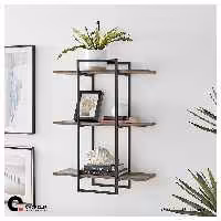 استند دیواری مستطیلی ( چوب و فلز )