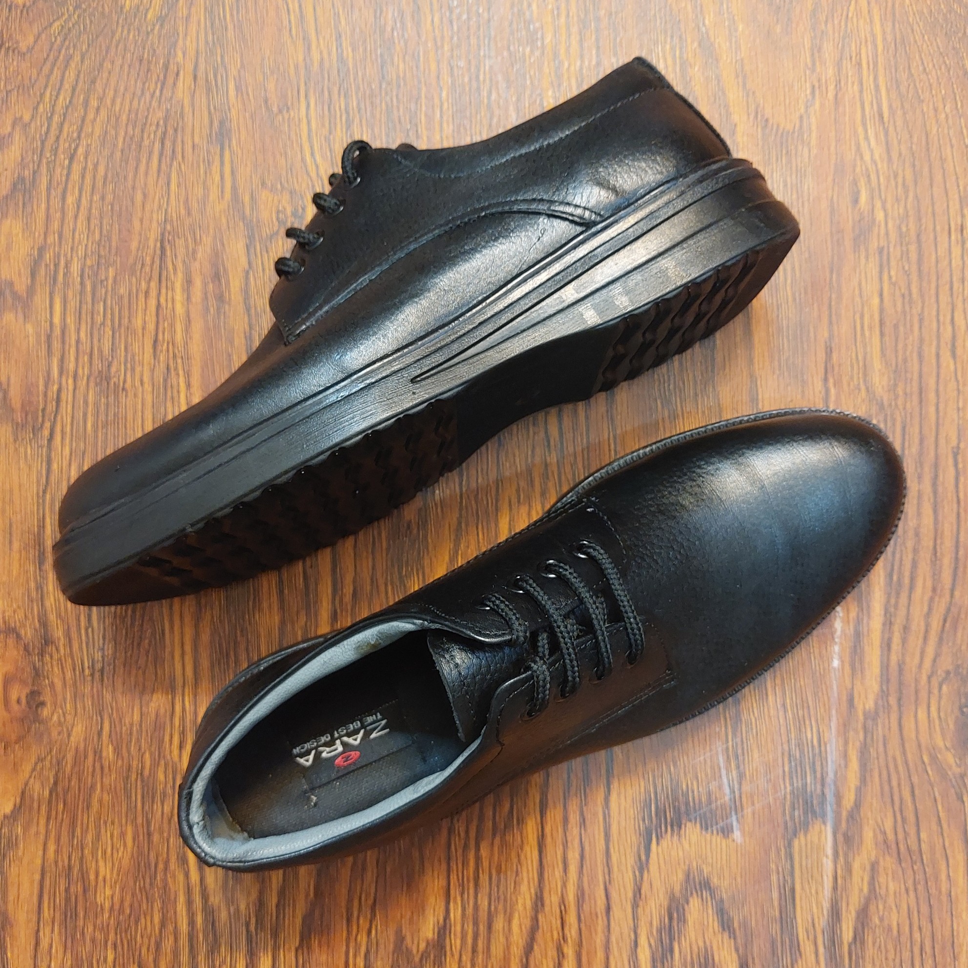 کفش مردانه چرم طبیعی بندی ساده مدل اکو