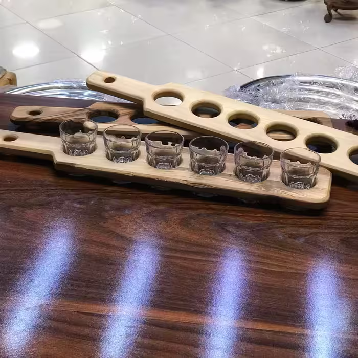 شات قهوه خوری و ...همراه استند چوبی گردو