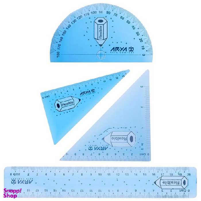 خط کش آریا ژله ای مجموعه 4 تایی