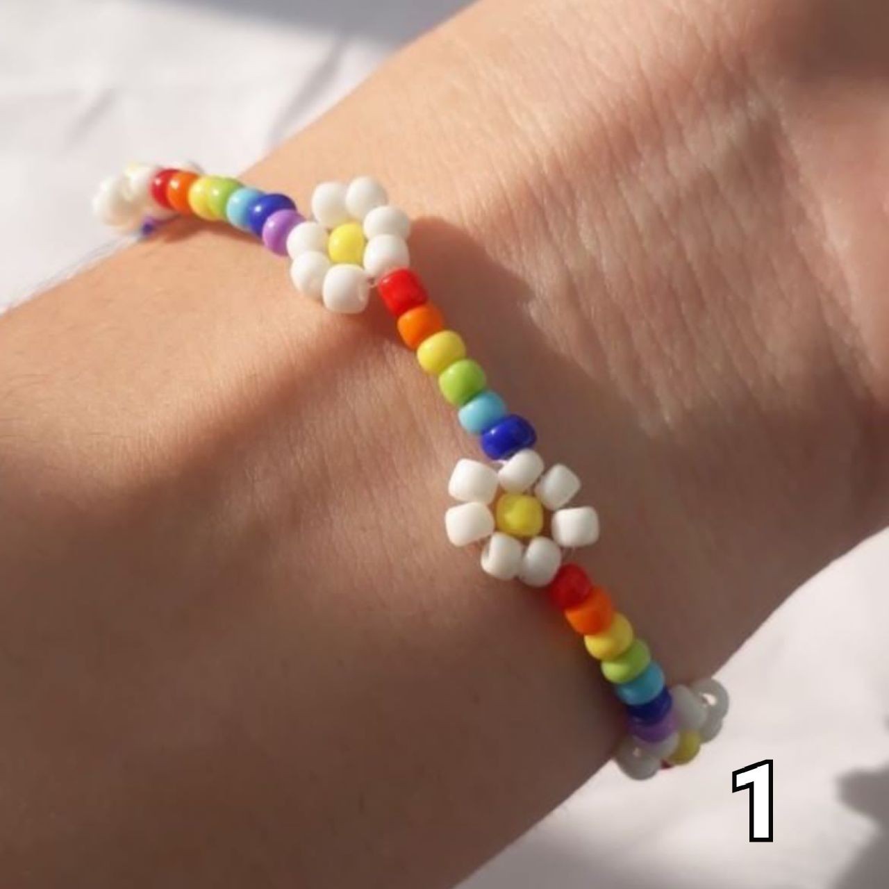 دستبند مهره ای بابونه