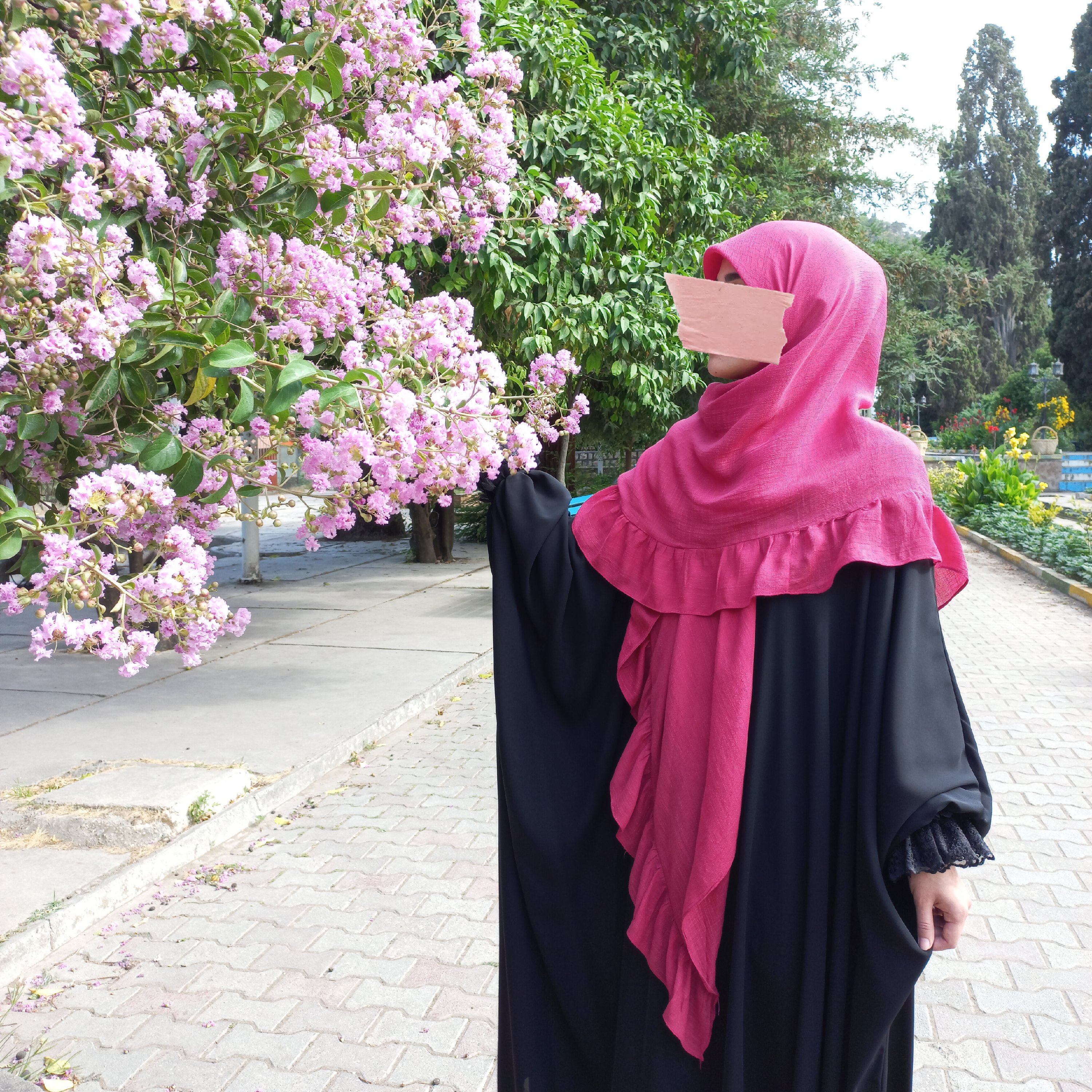 روسری وال اسلپ سرخابی دور چین