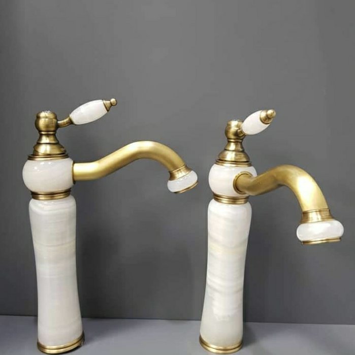 شیر روشویی برنزی سنگی مرمر پایه بلند دکومکور ارسال به شهرستان با گارانتی و بیمه