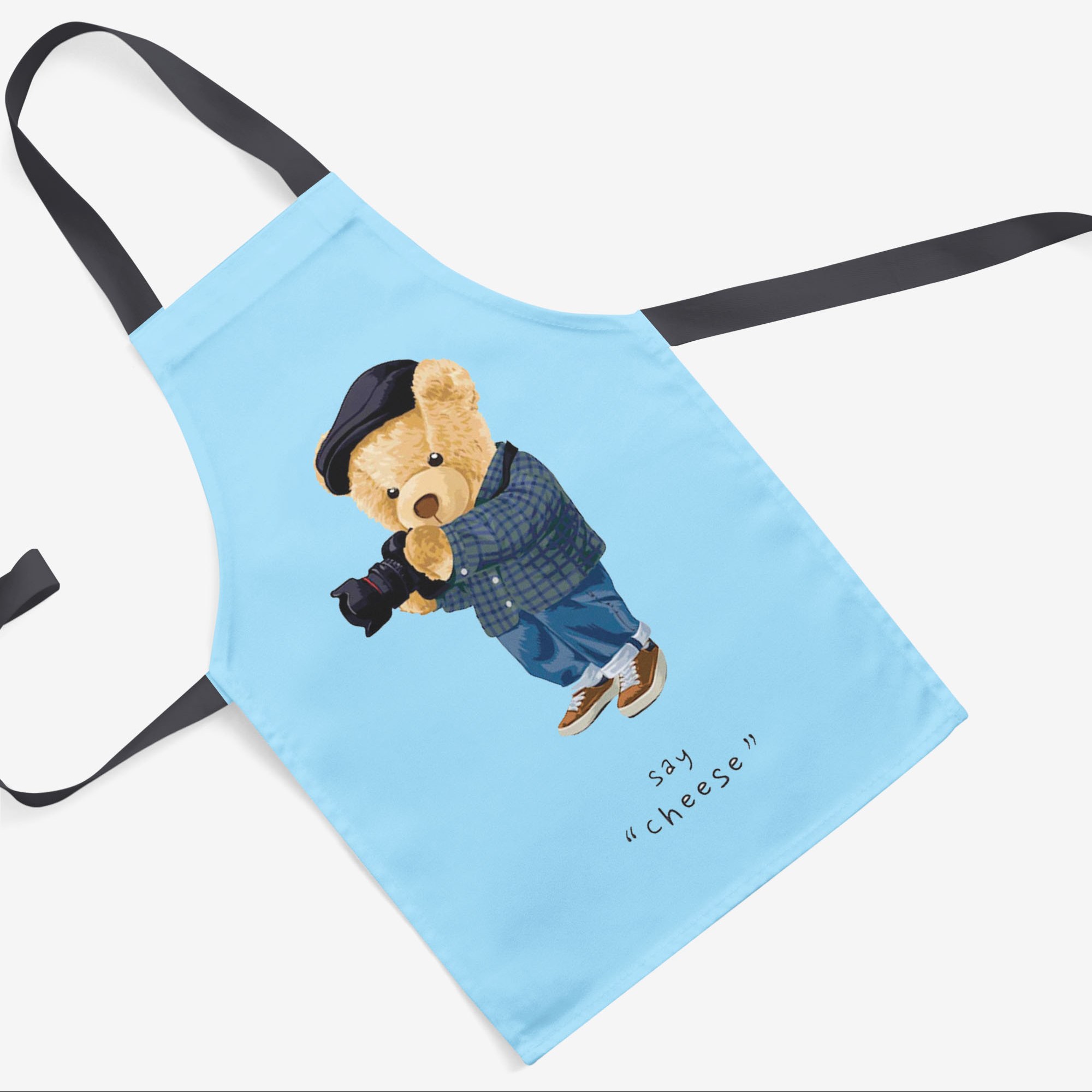 پیشبند تدی مخمل چاپ دیجیتال قابل شستشو و رنگ ثابت دارای آستر ضدآب کد 2