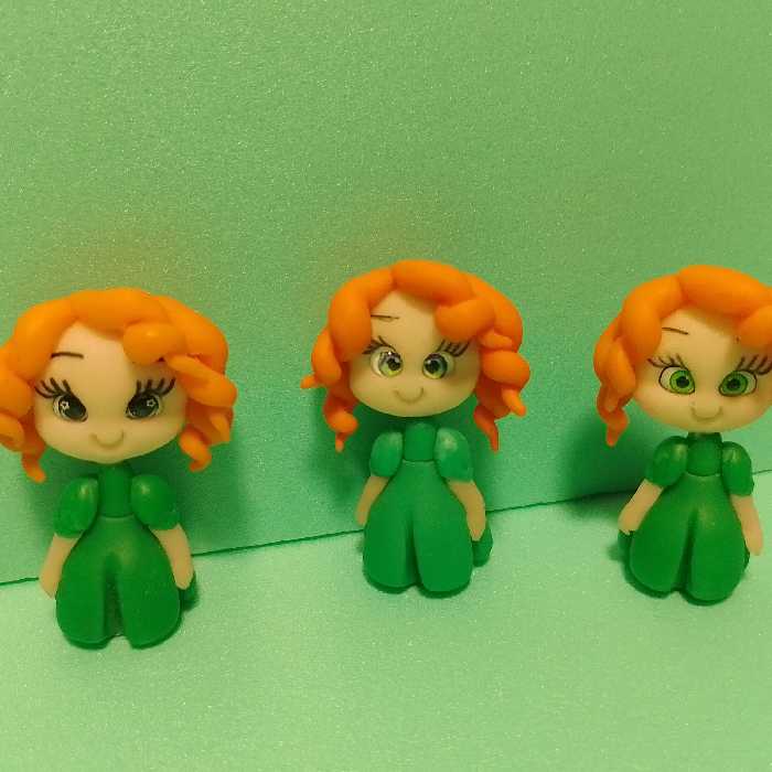 سرمدادی دخترانه کد 02 بسته 3عددی جنس خمیری هنر دست هنرمندان کاشمر