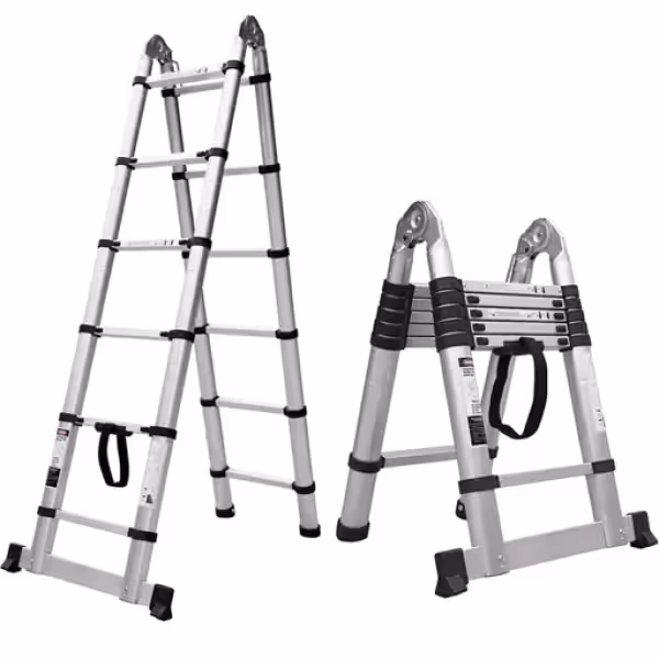 نردبان تلسکوپی 6.20 متری 2 طرفه
