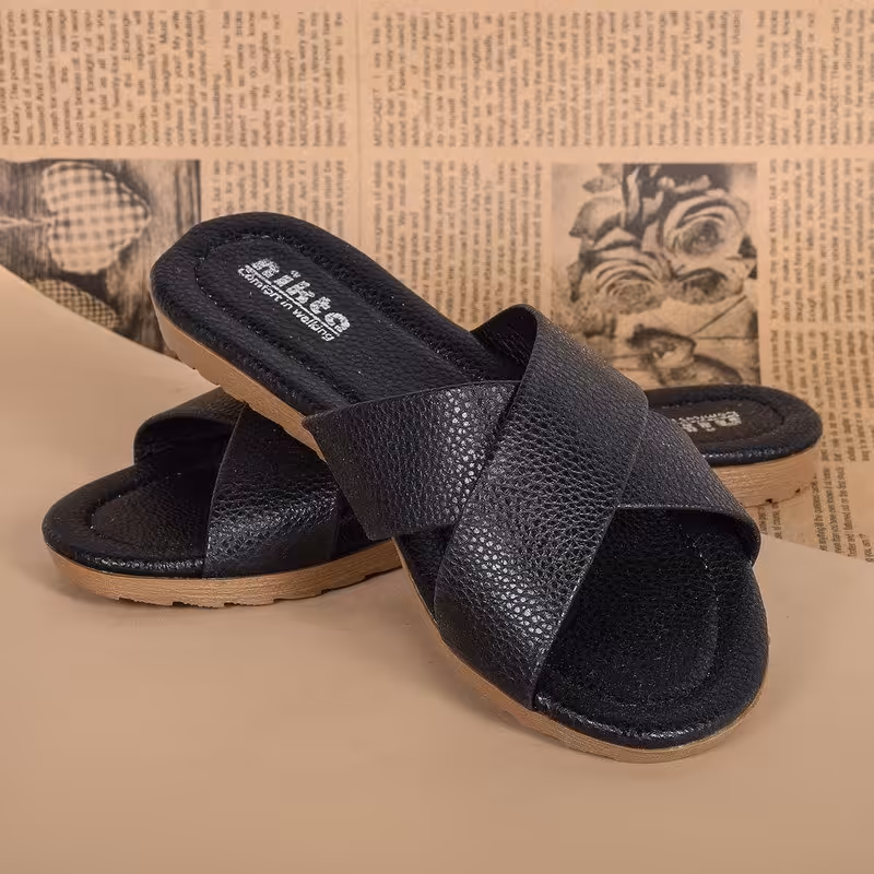 دمپایی زنانه نیکتا مجلسی کد 235811 رنگ مشکی سایز 37 تا 40