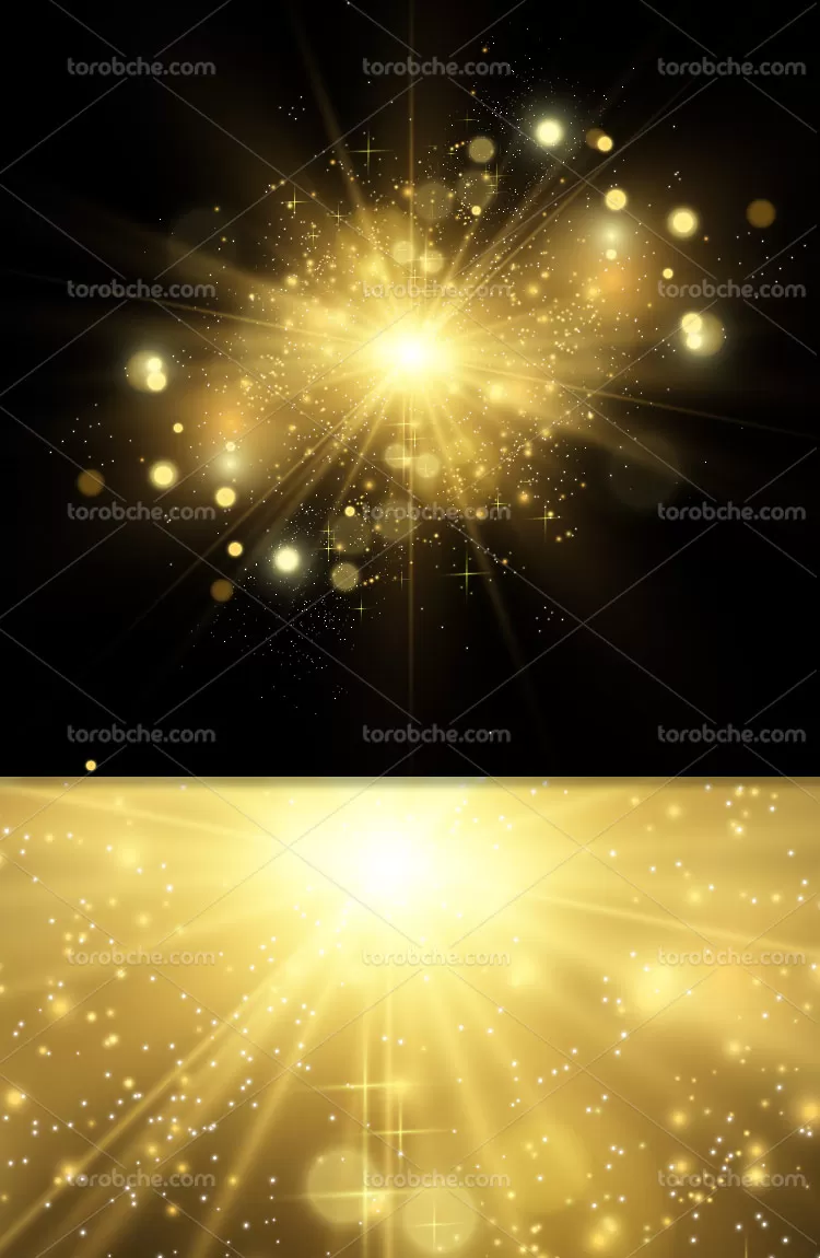 افکت نور طلایی وکتور | گرافیک با طعم تربچه