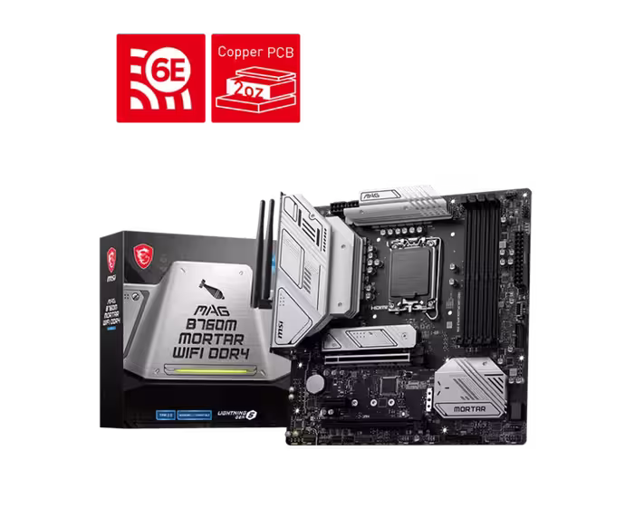 مادربرد ام اس آی MOTHERBOARD MSI MAG B760M MORTAR WIFI DDR4