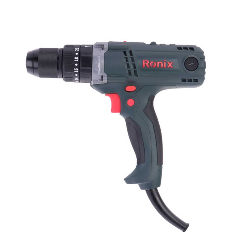 دریل پیچ گوشتی برقی چکشی نیم تنه فلزی 450 وات رونیکس مدل 2520