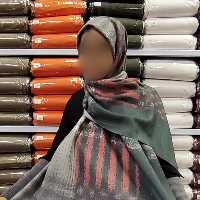 شال بافت دیجیتال  قواره 190 در 58 سانت جنس  بافت دیجیتال