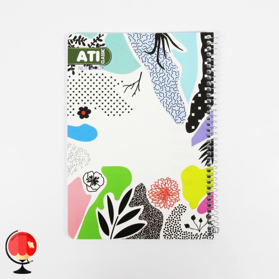 دفتر مشق 50 برگ سیمی طرح گلبرگ آتی